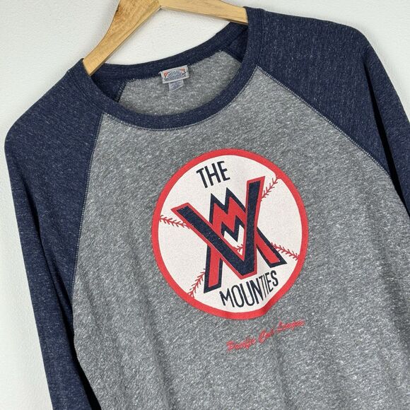 Ebbets Field Flannels The Mounties Pacific Coast League Baseball Shirt Raglan L - Picture 1 of 5